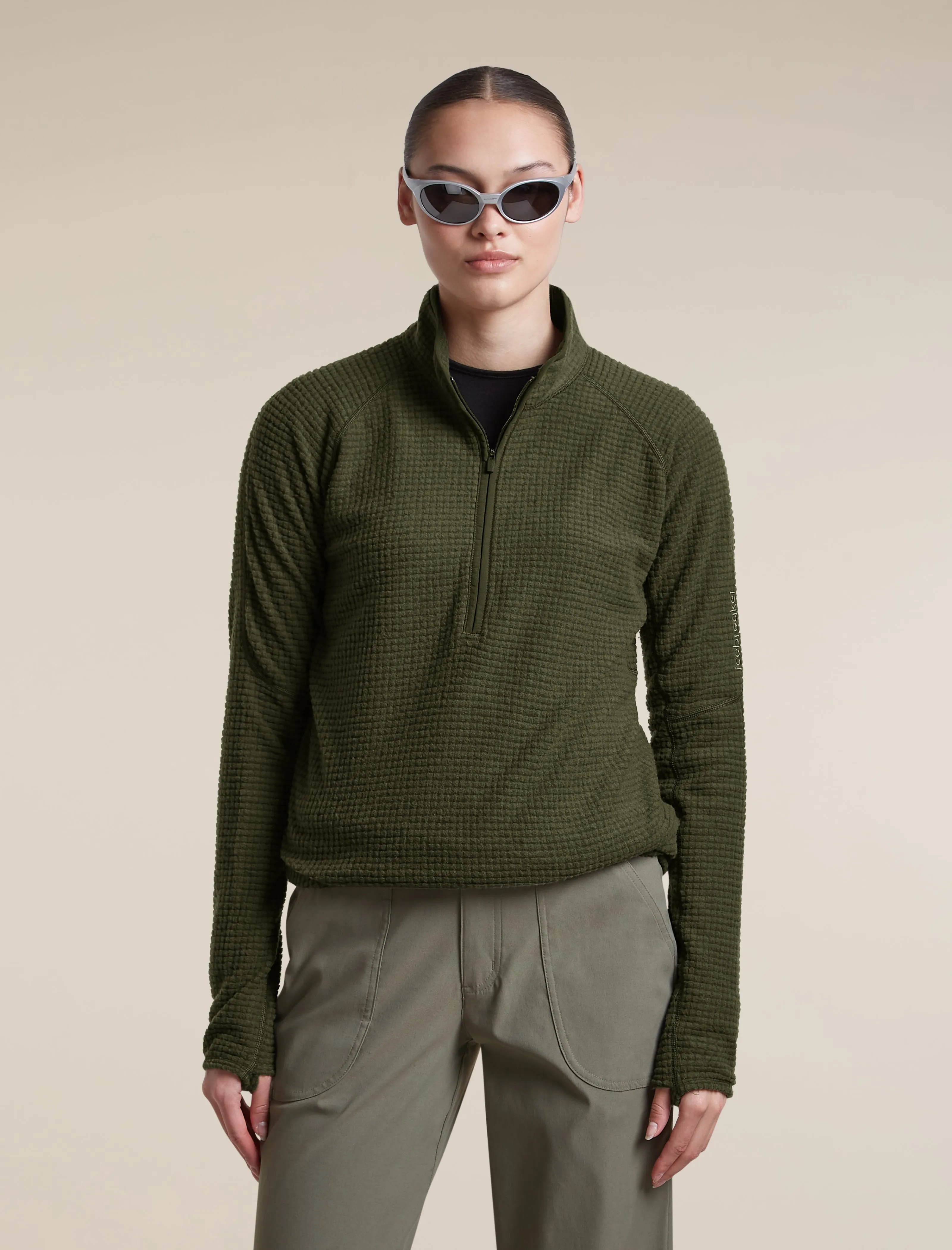 Women's Merino 400 RealFleece™ Grid Peaksland Long Sleeve Half Zip sold by Icebreaker product image thumbnail 5