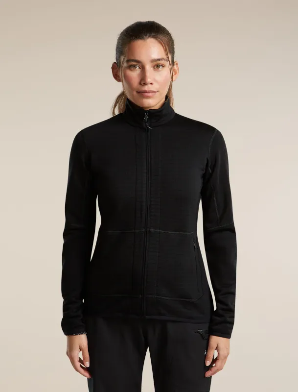Women's Merino 400 RealFleece™ Descender Long Sleeve Zip made by Icebreaker