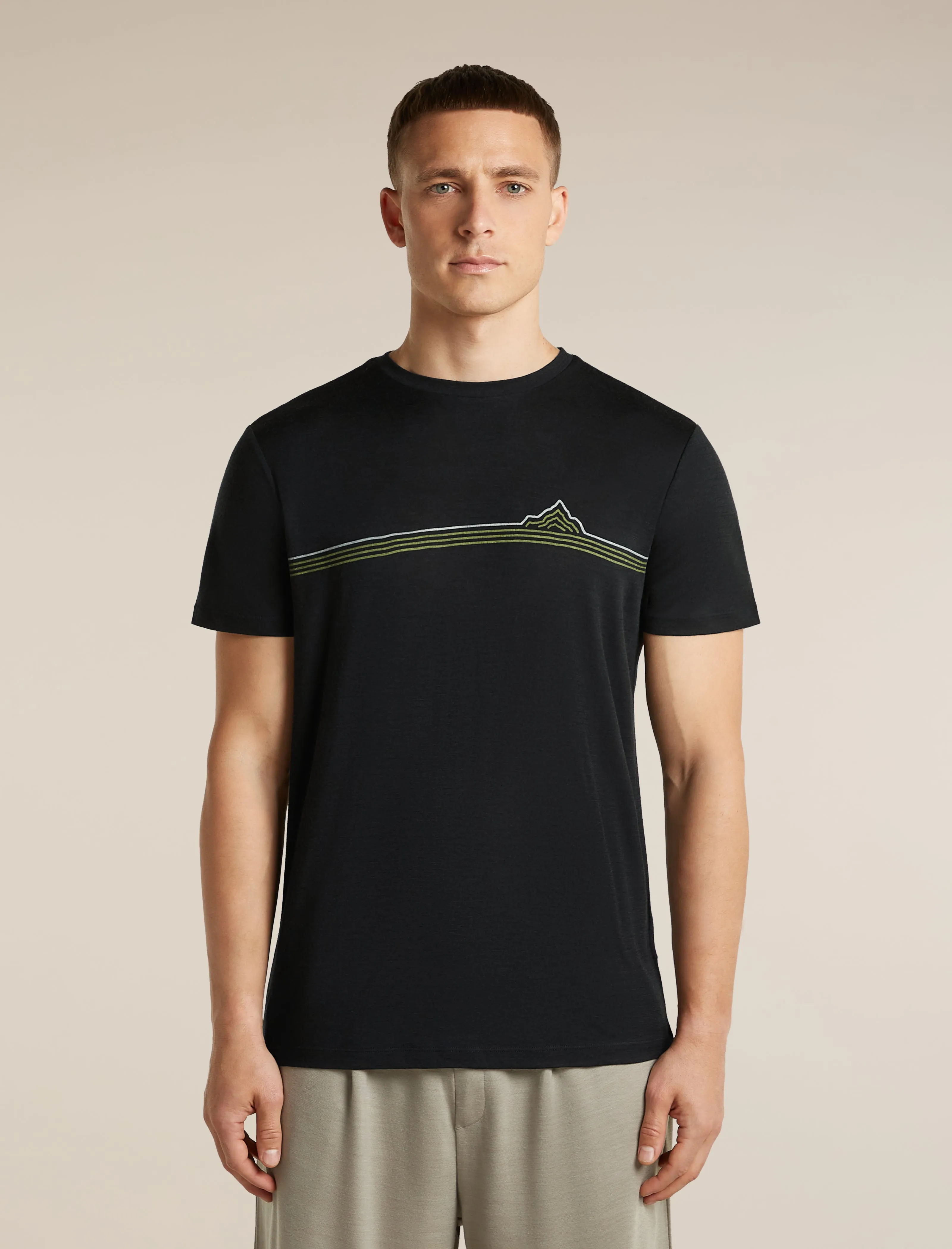 Men's Merino 150 Tech Lite Short Sleeve Tee Range Stripes sold by Icebreaker