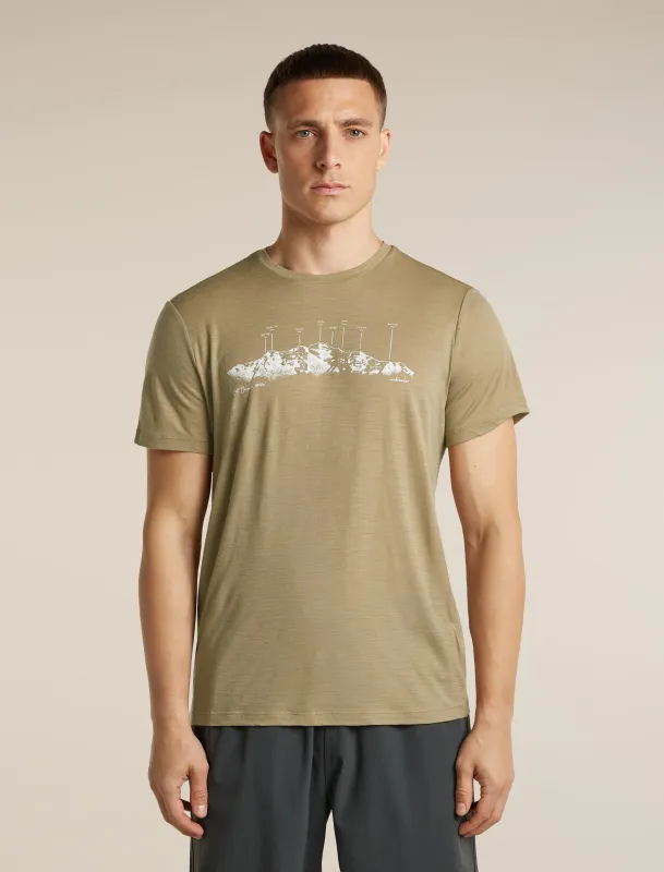 Men's Merino 150 Tech Lite Short Sleeve Tee The Peaks made by Icebreaker