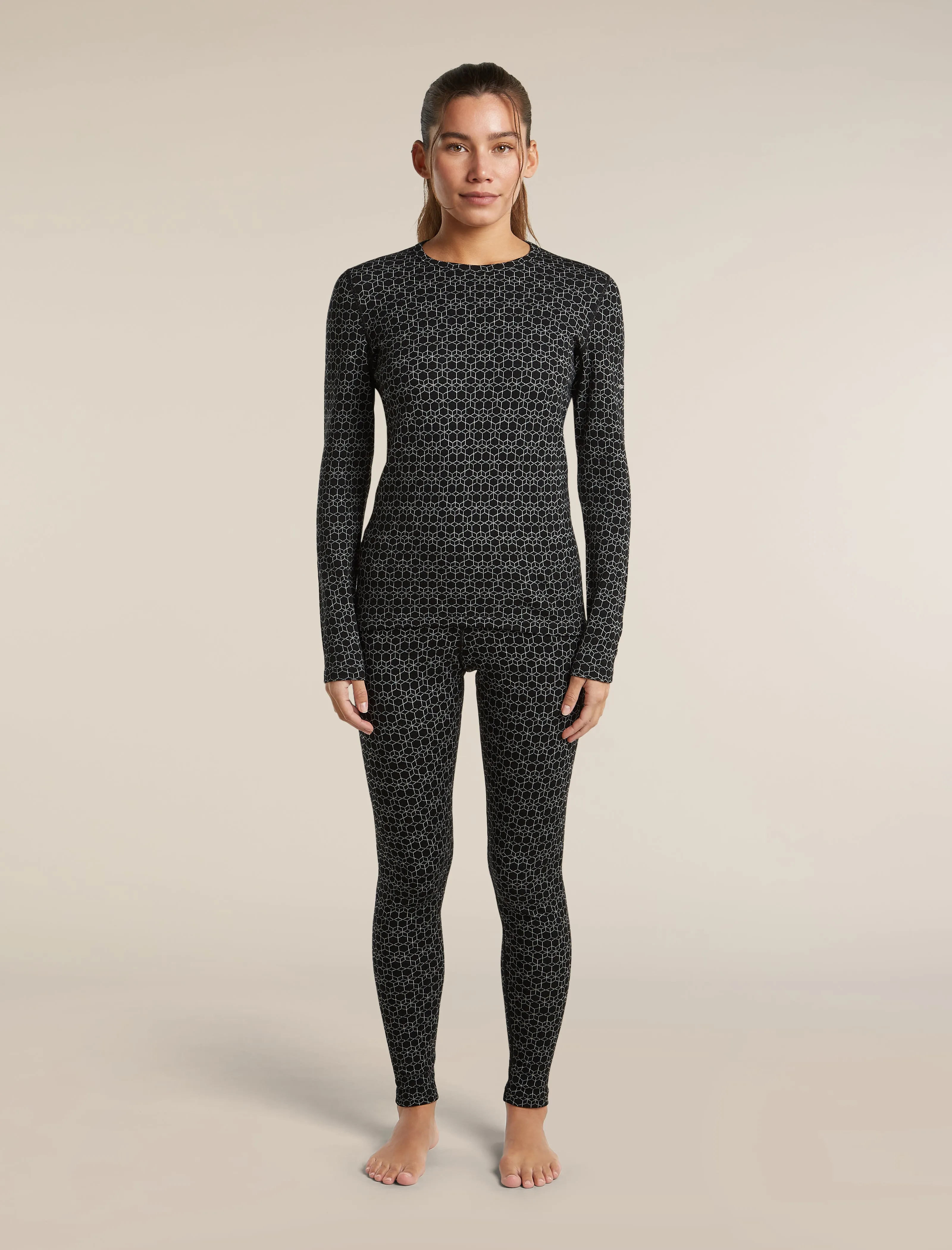 Women's Merino 260 Oasis Vertex Long Sleeve Thermal Crewe Alpine Geo sold by Icebreaker product image thumbnail 3
