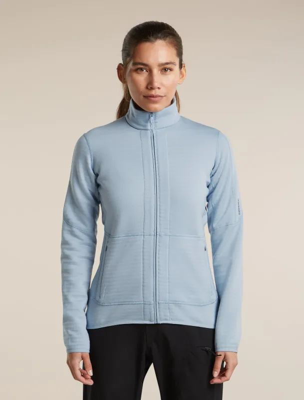 Women's Merino 400 RealFleece™ Descender Long Sleeve Zip made by Icebreaker