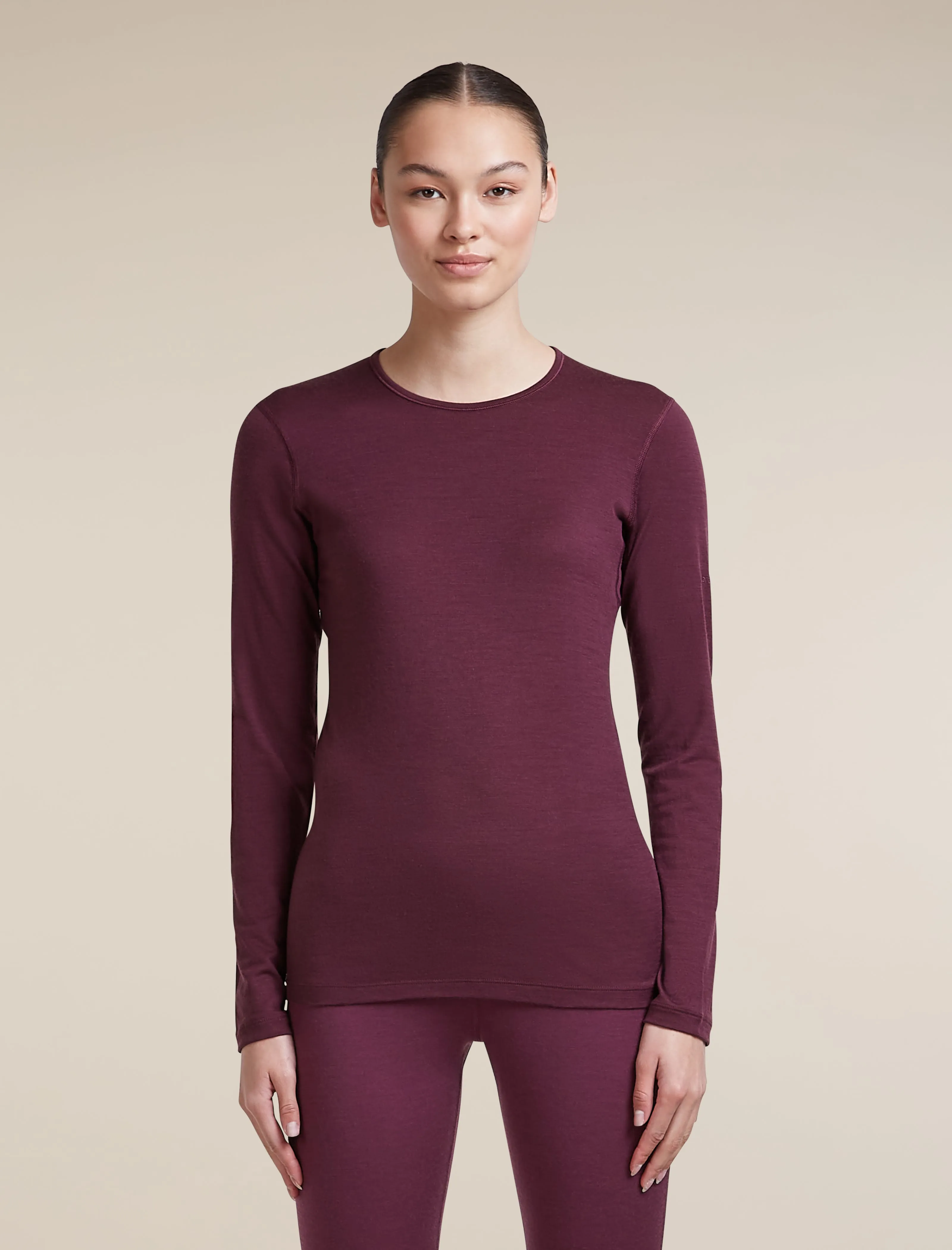 Women's Merino 200 Oasis Long Sleeve Thermal Crewe sold by Icebreaker