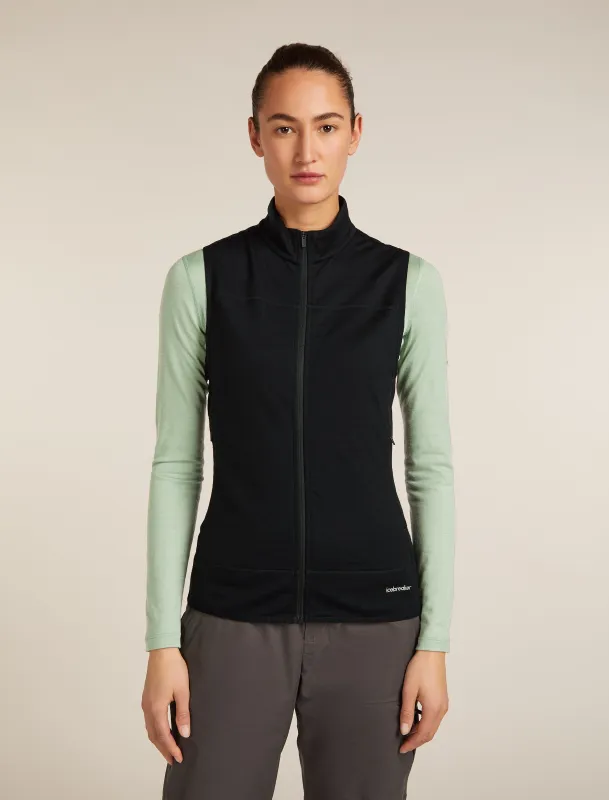 Women's Merino Blend 300 RealFleece™ Descender Vest made by Icebreaker
