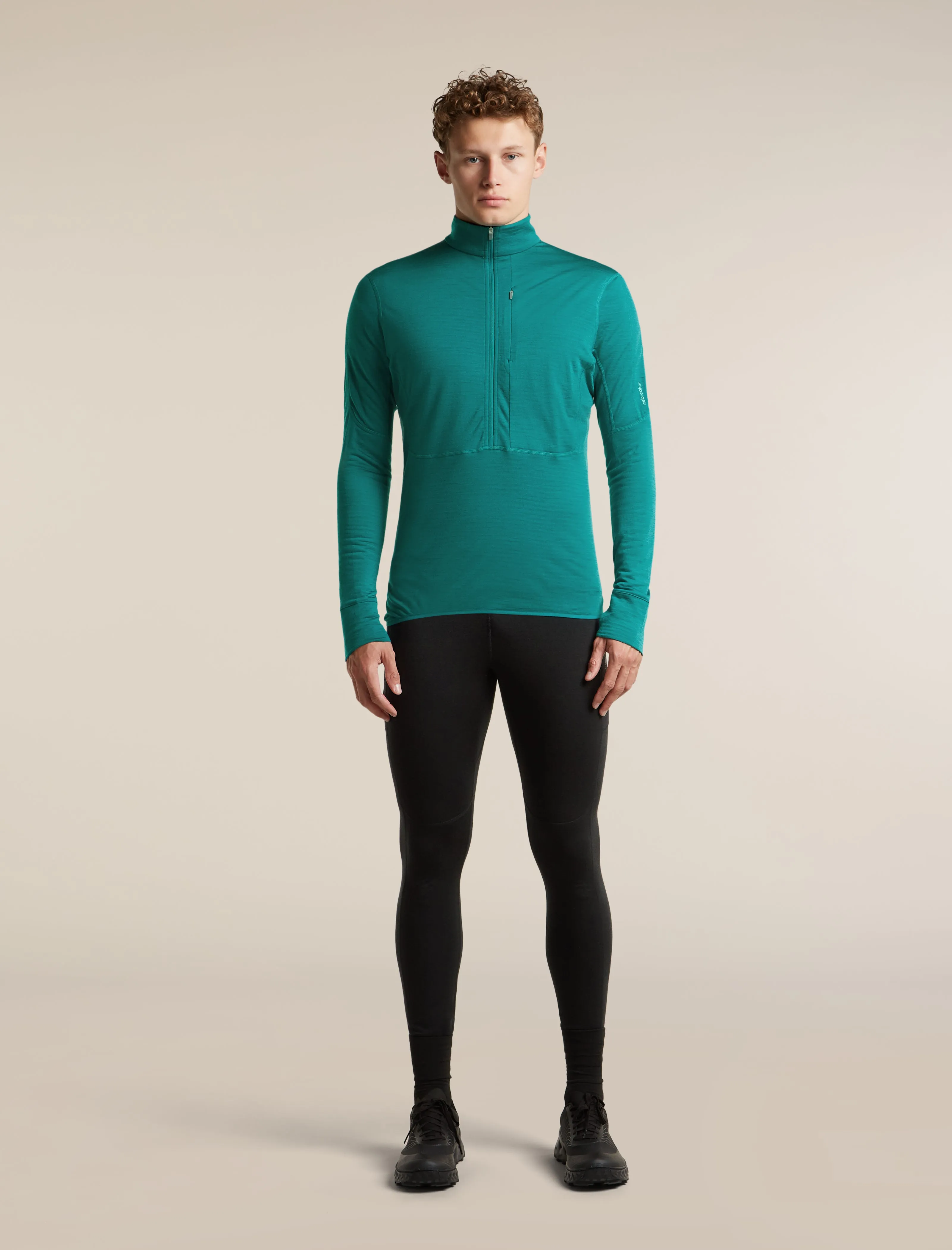 Men's Merino Blend 200 RealFleece™ Descender Long Sleeve Half Zip sold by Icebreaker product image thumbnail 3