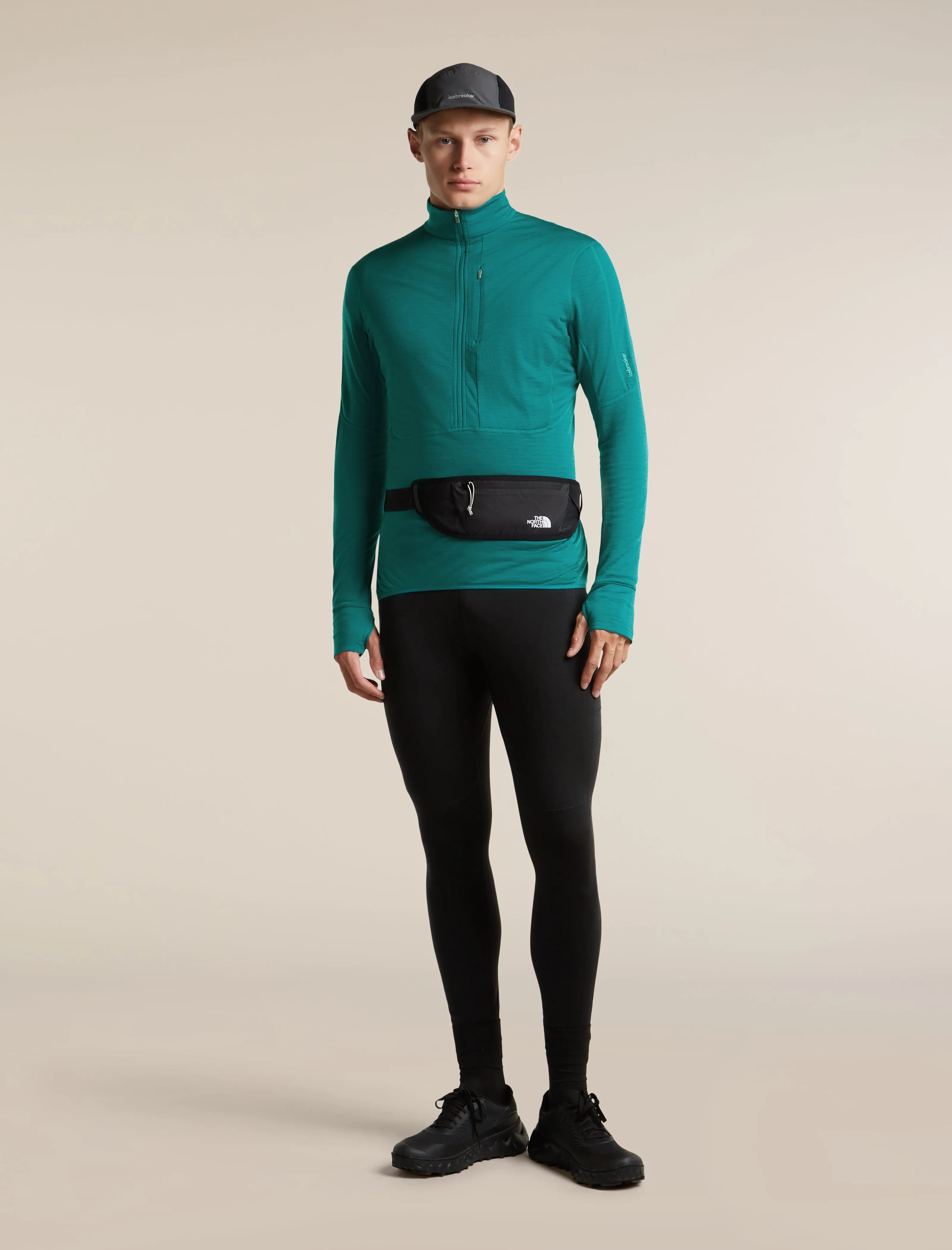 Men's Merino Blend 200 RealFleece™ Descender Long Sleeve Half Zip sold by Icebreaker product image thumbnail 4
