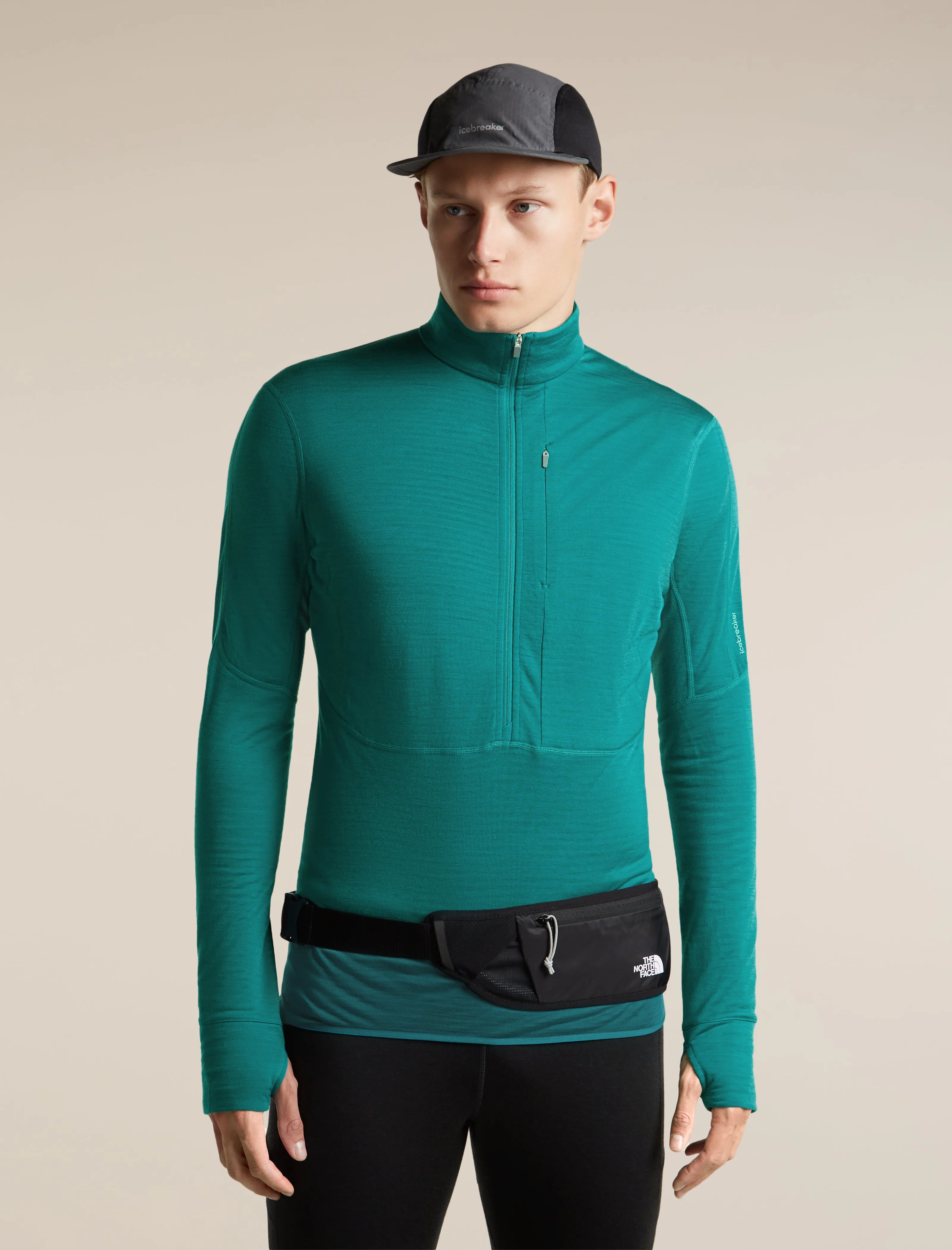 Men's Merino Blend 200 RealFleece™ Descender Long Sleeve Half Zip sold by Icebreaker product image thumbnail 5