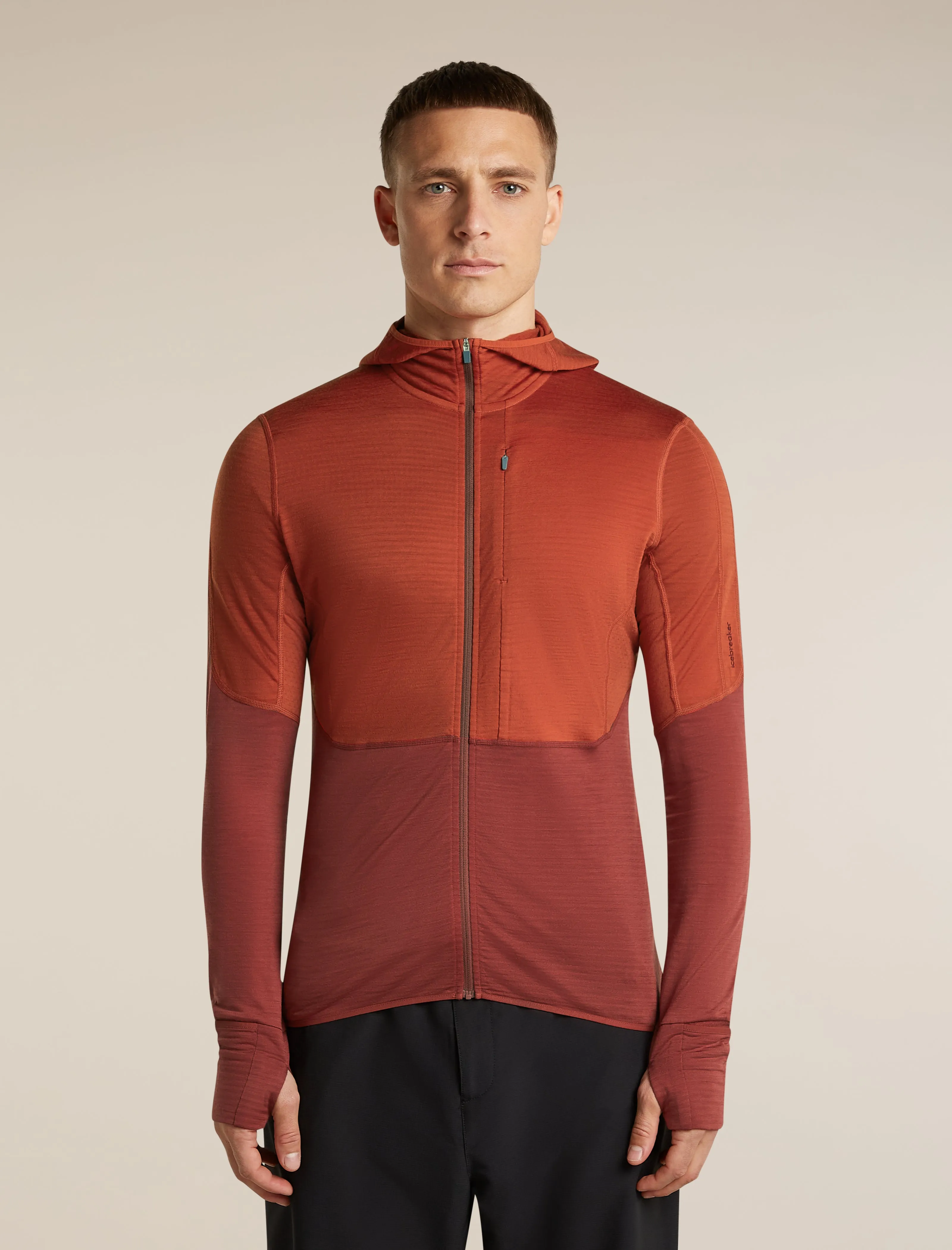 Men's Merino Blend 200 RealFleece™ Descender Long Sleeve Zip Hoodie sold by Icebreaker