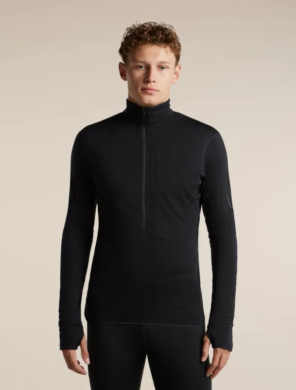 Men's Merino Blend 200 RealFleece™ Descender Long Sleeve Half Zip made by Icebreaker