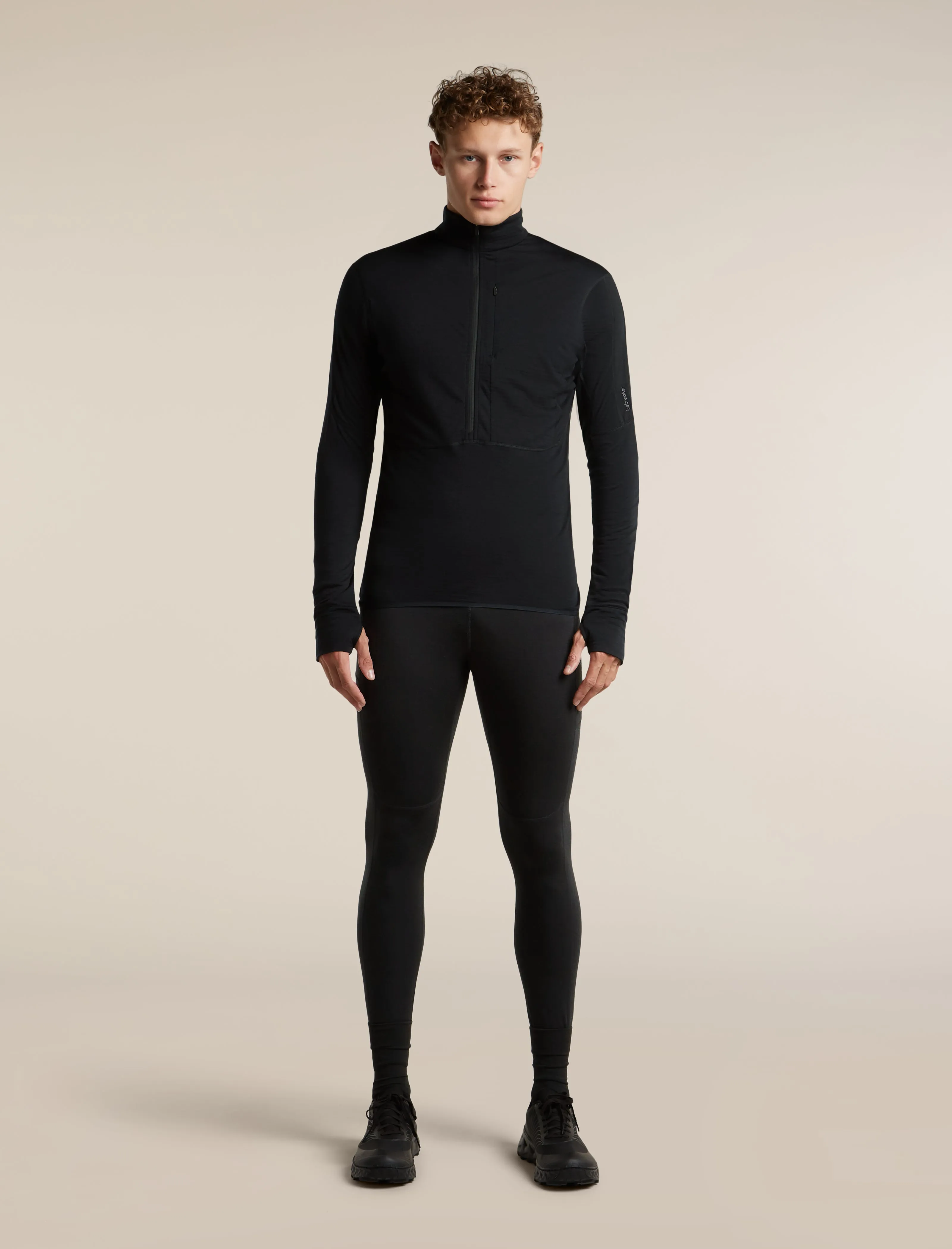 Men's Merino Blend 200 RealFleece™ Descender Long Sleeve Half Zip sold by Icebreaker product image thumbnail 3