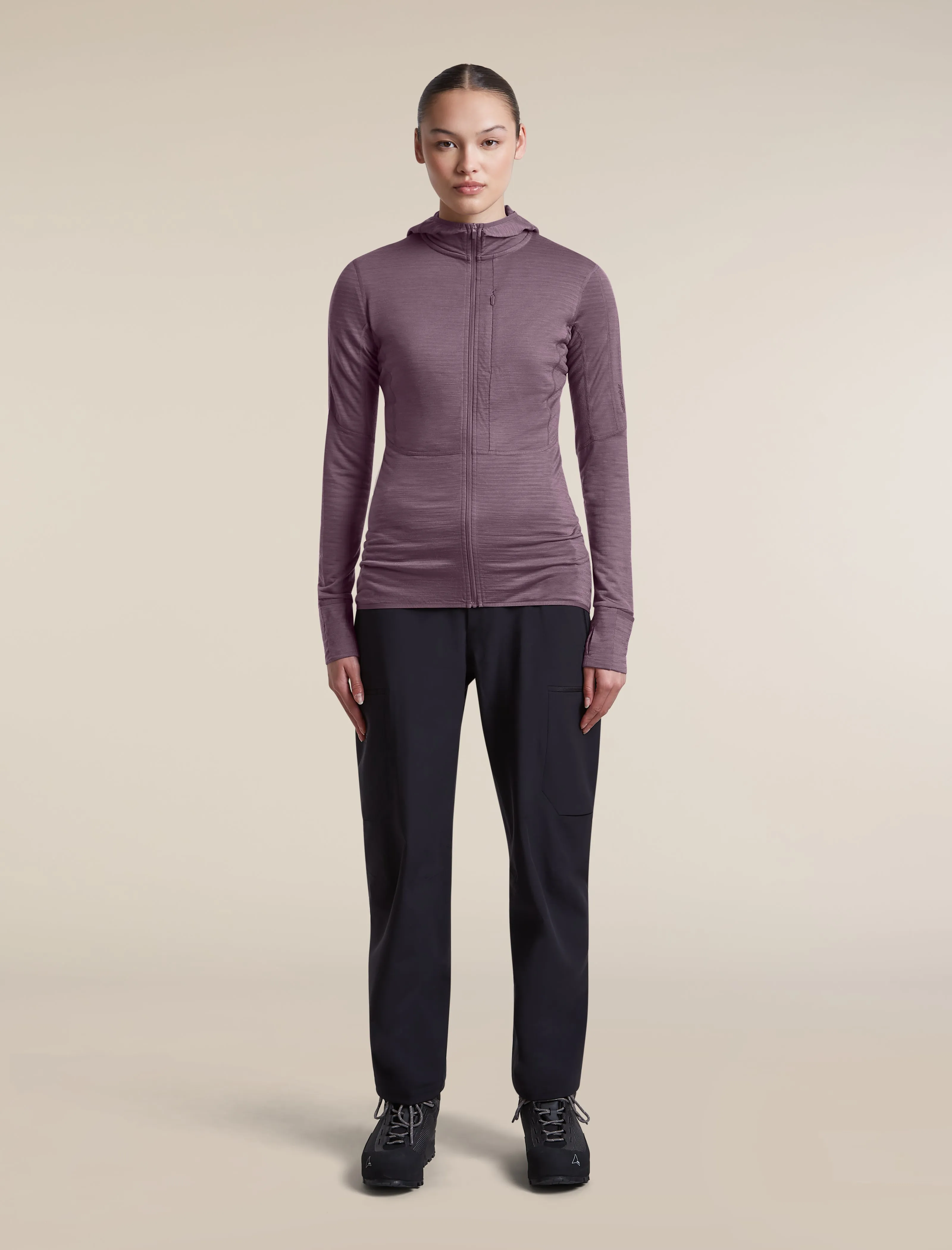 Women's Merino Blend 200 RealFleece™ Descender Long Sleeve Zip Hoodie sold by Icebreaker product image thumbnail 3