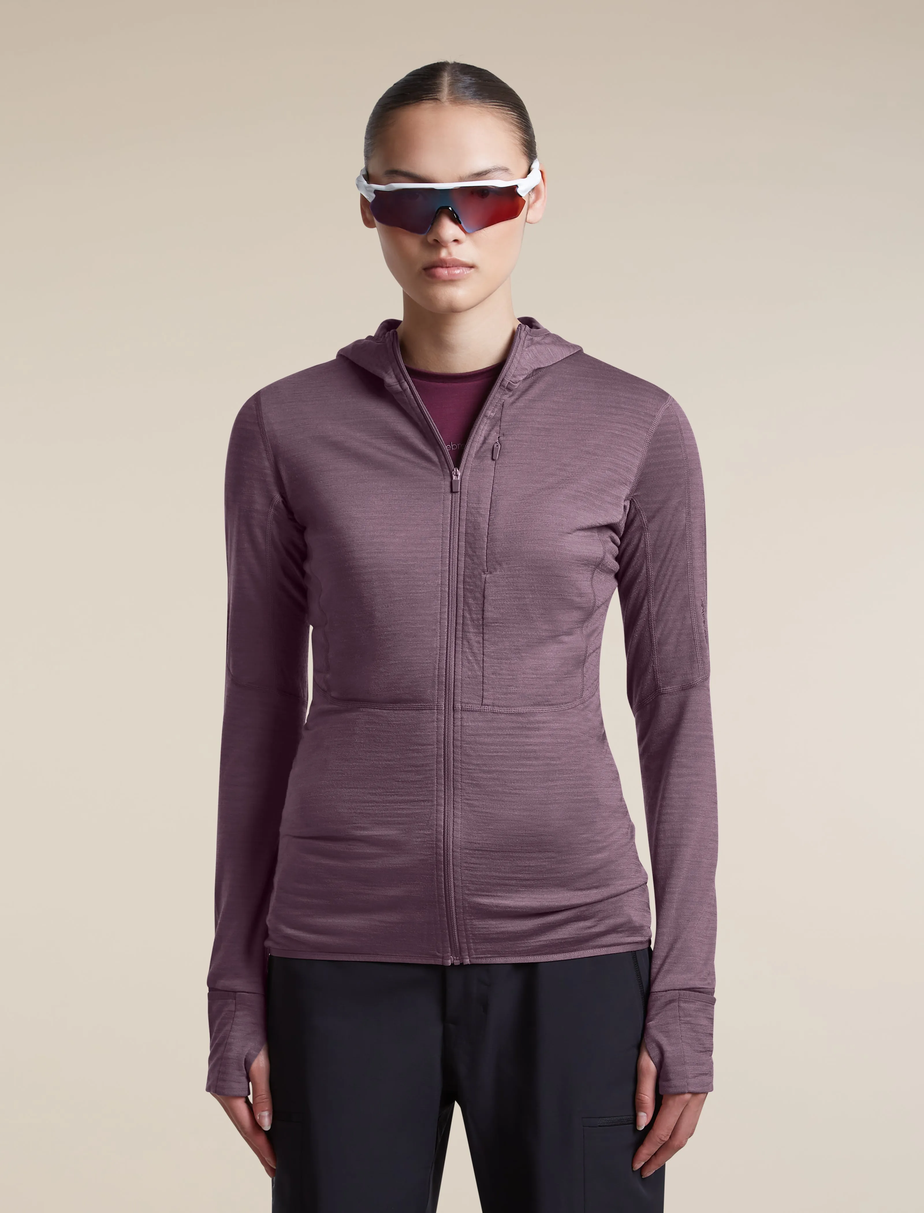 Women's Merino Blend 200 RealFleece™ Descender Long Sleeve Zip Hoodie sold by Icebreaker product image thumbnail 5
