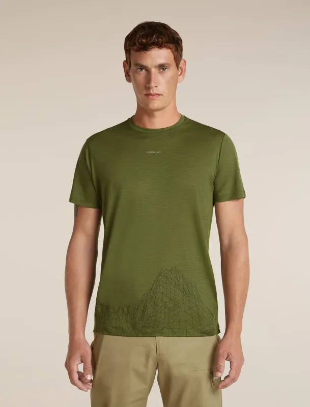 Men's Merino 150 Tech Lite Short Sleeve Tee 3D Mapping made by Icebreaker