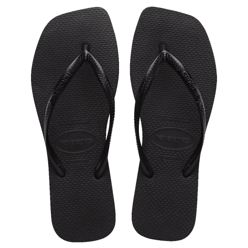 Havaianas - Slim Square Solid Flip Flop Black sold by MYRASWIM