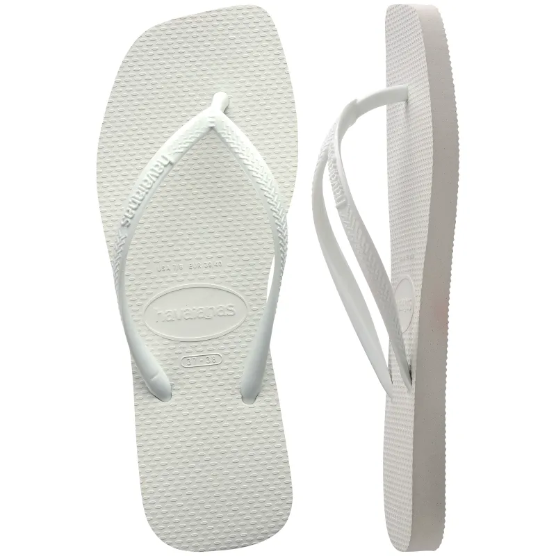 Havaianas - Slim Square Solid Flip Flop White sold by MYRASWIM