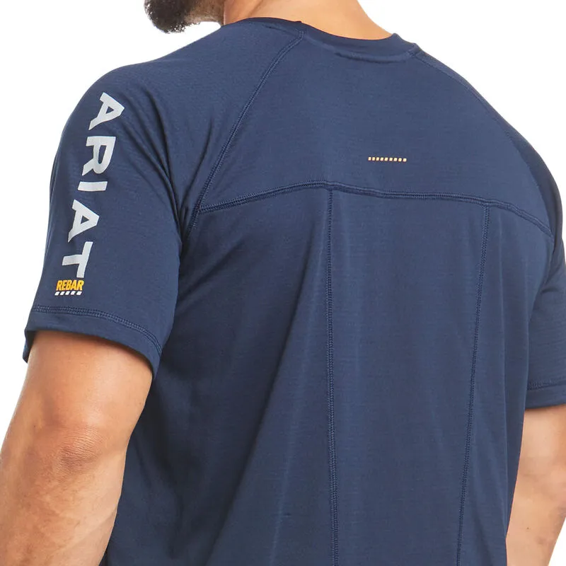 ARIAT MENS HEAT FIGHTER T-SHIRT - NAVY sold by Bridle Path Tack Shop product image thumbnail 2