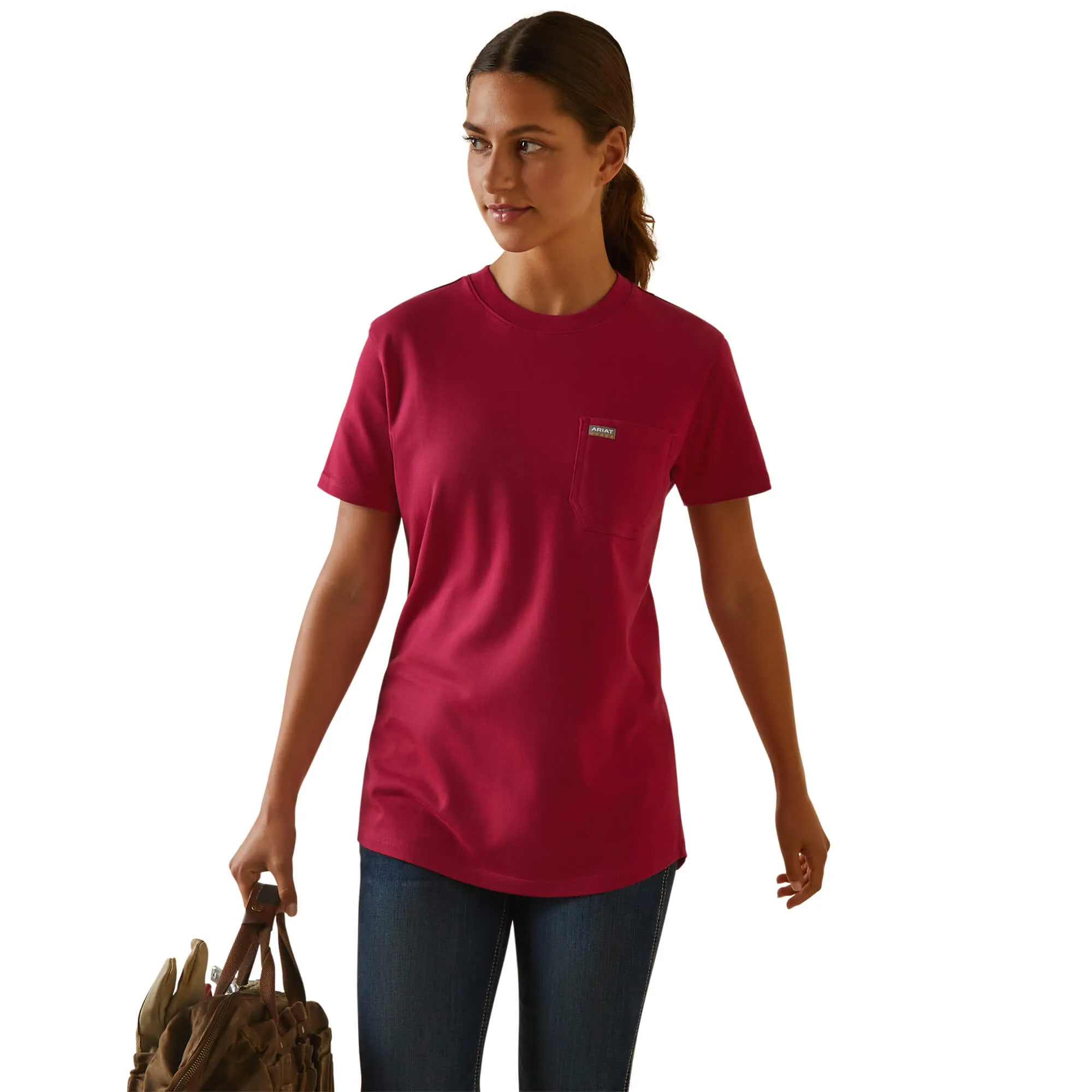 ARIAT WOMENS REBAR COTTON STRONG T-SHIRT sold by Bridle Path Tack Shop product image thumbnail 2