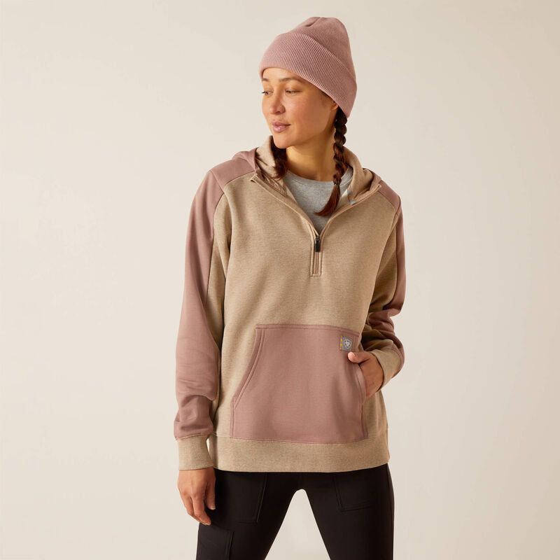 ARIAT WOMENS REBAR COLORBLOCK 1/2 ZIP HOODIE sold by Bridle Path Tack Shop product image thumbnail 4