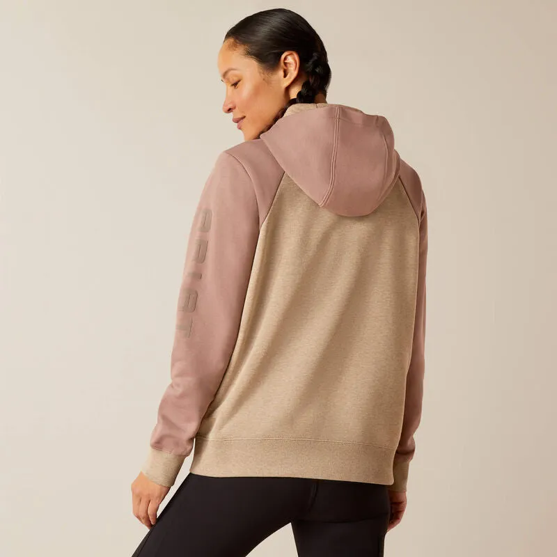 ARIAT WOMENS REBAR COLORBLOCK 1/2 ZIP HOODIE sold by Bridle Path Tack Shop product image thumbnail 3