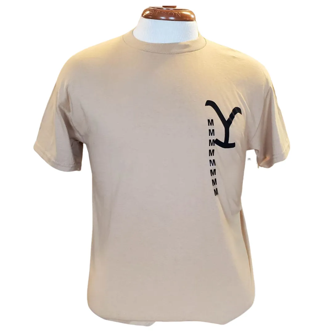 YELLOWSTONE MENS TEE - LOGO WHEAT (CLEARANCE) sold by Bridle Path Tack Shop product image thumbnail 2