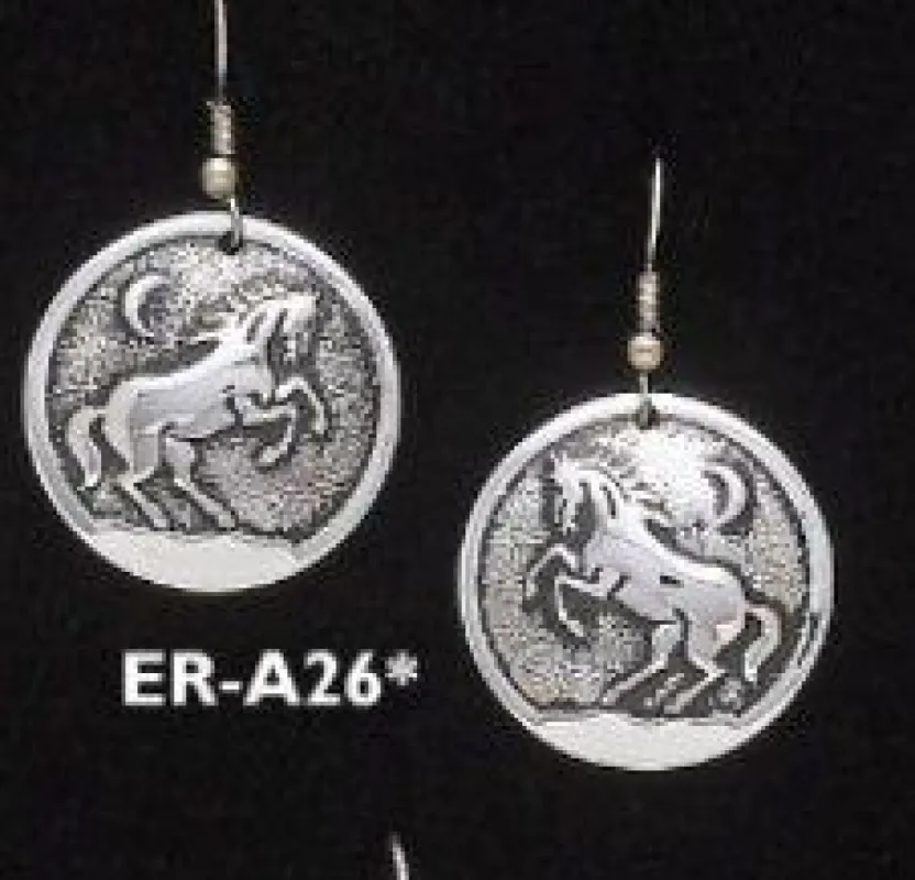 REARING HORSE EARRING sold by Bridle Path Tack Shop