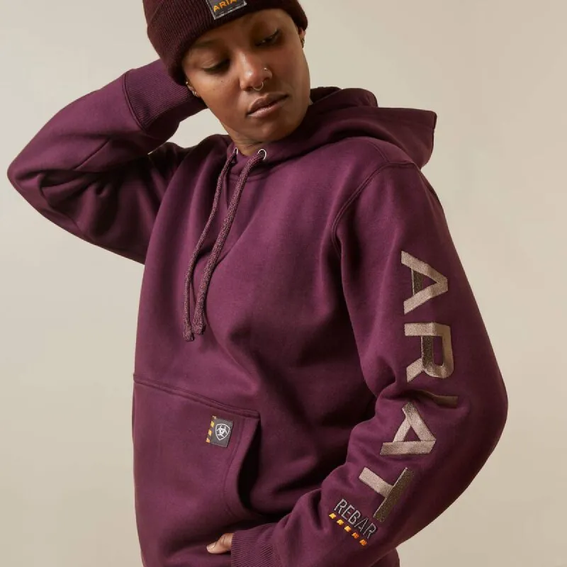 ARIAT WOMENS REBAR GRAPHIC HOODIE - POTENT PURPLE sold by Bridle Path Tack Shop