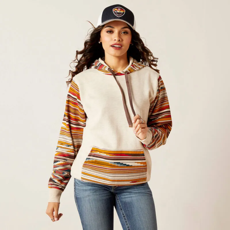 ARIAT WOMENS CHIMAYO PRINT HOODIE - SUNSET SALTILLO sold by Bridle Path Tack Shop