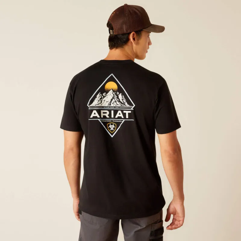 ARIAT MENS DMND MOUNTAIN TEE SHIRT made by Ariat