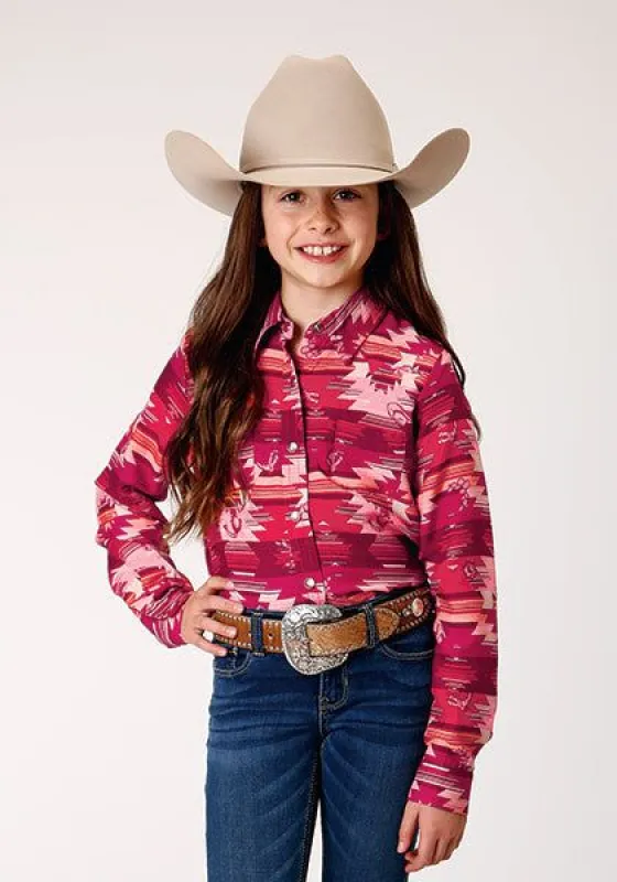 ROPER GIRLS AZTEC SERAPE WESTERN BLOUSE sold by Bridle Path Tack Shop