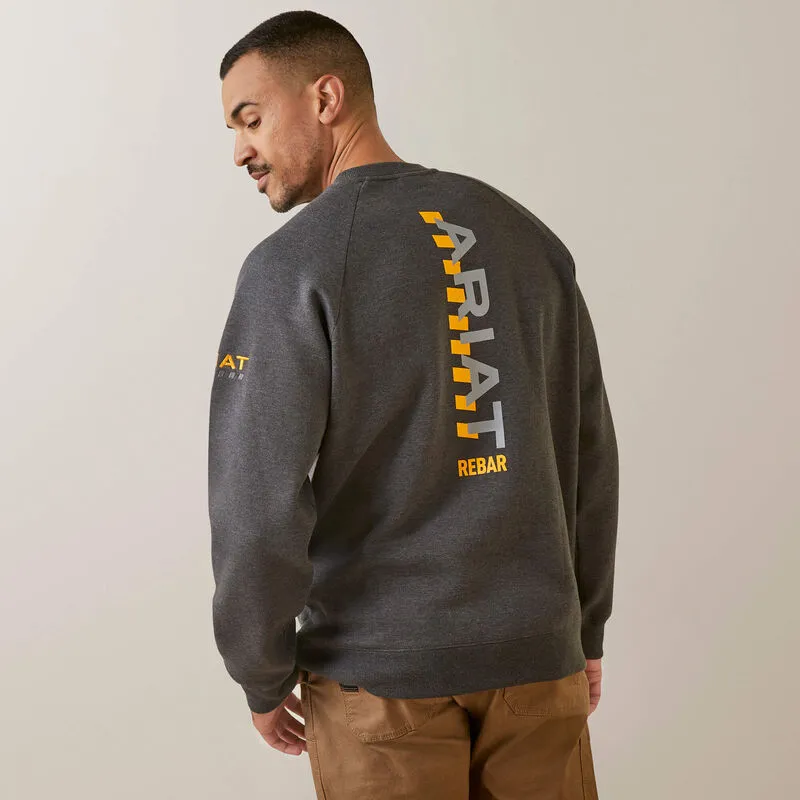 ARIAT MENS REBAR WORKMAN LOGO SWEATER - CHARCOAL sold by Bridle Path Tack Shop product image thumbnail 2