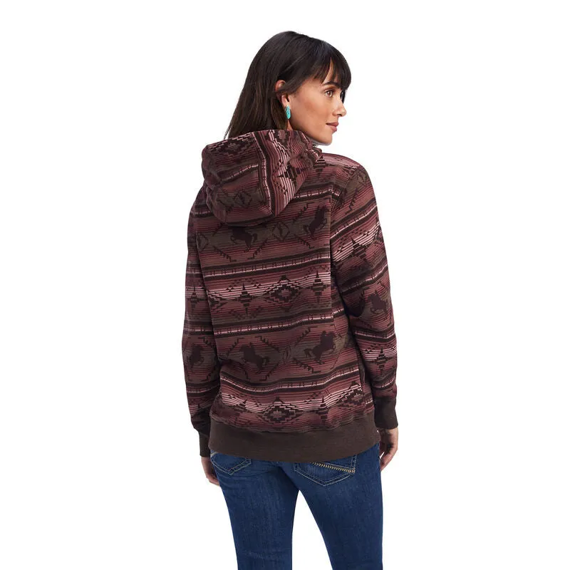 ARIAT WOMENS REAL ALLOVER PRINT HOODIE - OLD WEST SERAPE sold by Bridle Path Tack Shop product image thumbnail 2