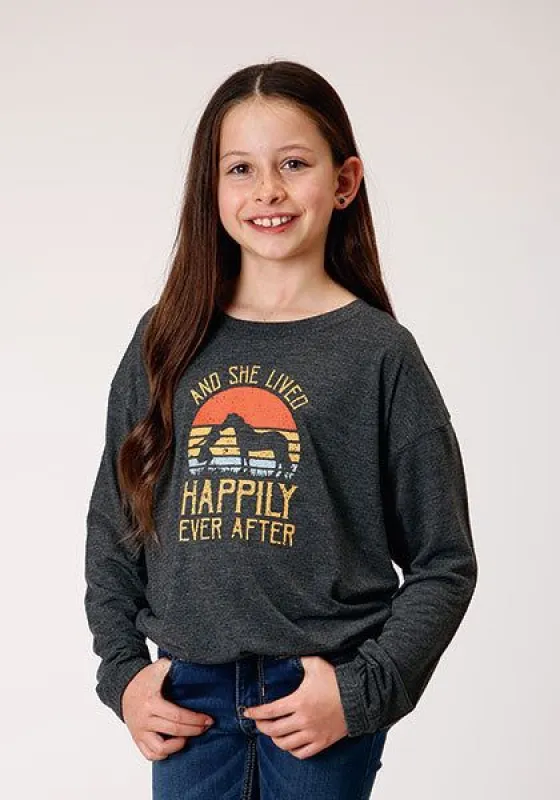 ROPER GIRLS PRINTED LONG SLEEVE TEE sold by Bridle Path Tack Shop