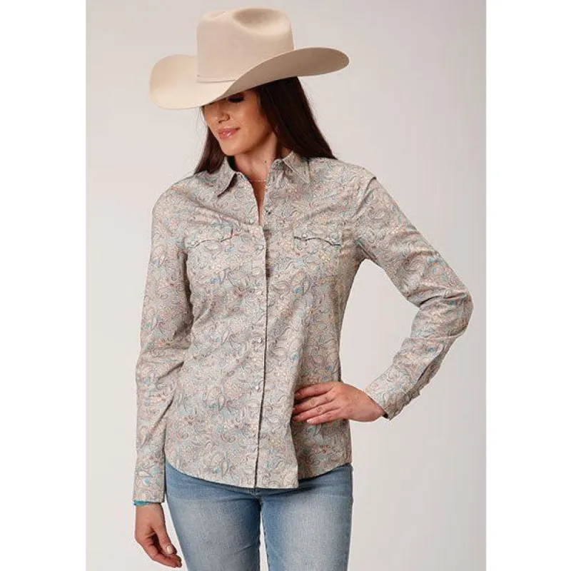 ROPER WOMENS PAISLEY PRINT SHIRT sold by Bridle Path Tack Shop