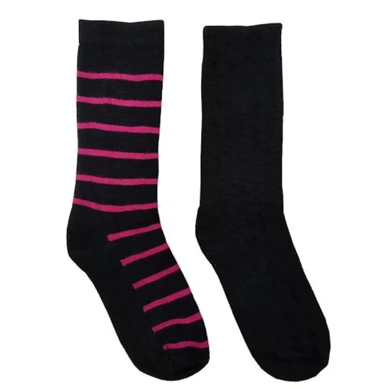 WRANGLER LADIES SOCKS 2PACK PINK/BLACK sold by Bridle Path Tack Shop