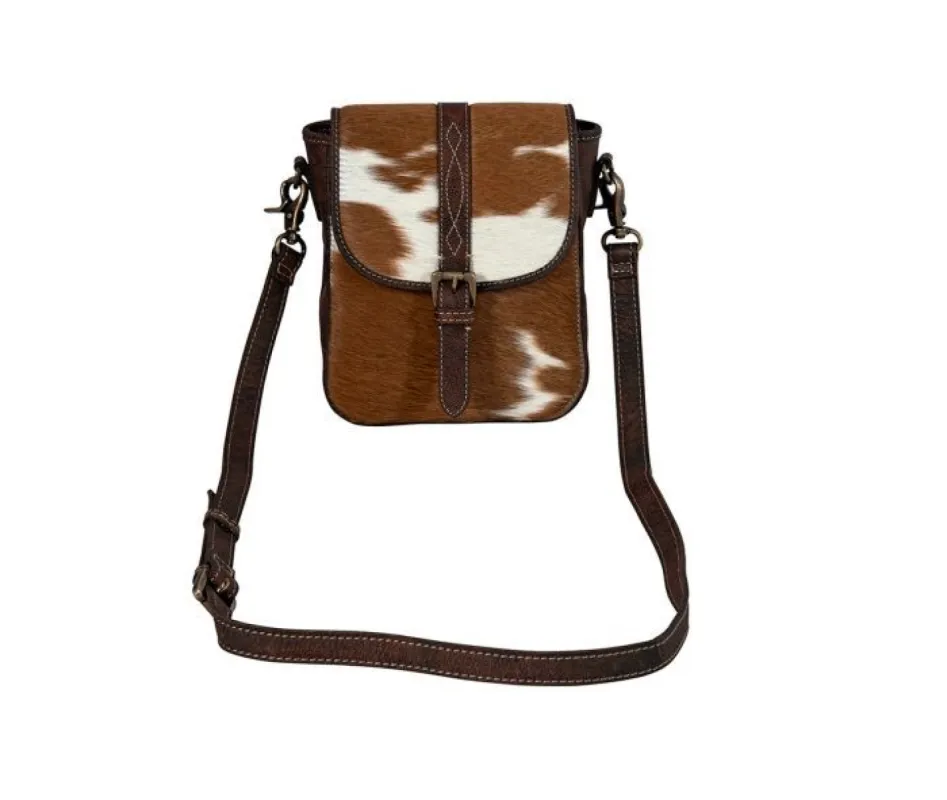 MYRA SANTA MESA LEATHER & HAIRON BAG IN LIGHT HAIR 0N HIDE sold by Bridle Path Tack Shop