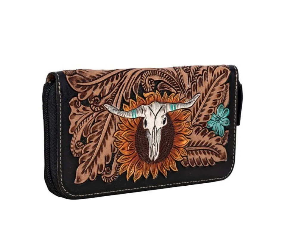 MYRA SPIRIT OF THE HERD HAND TOOLED WALLET sold by Bridle Path Tack Shop