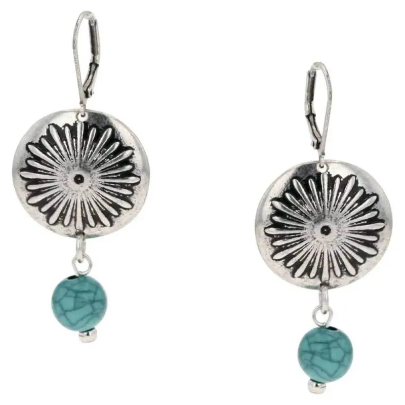 MONTANA ATTITUDES EARRINGS - SUNBURST TURQUOISE sold by Bridle Path Tack Shop