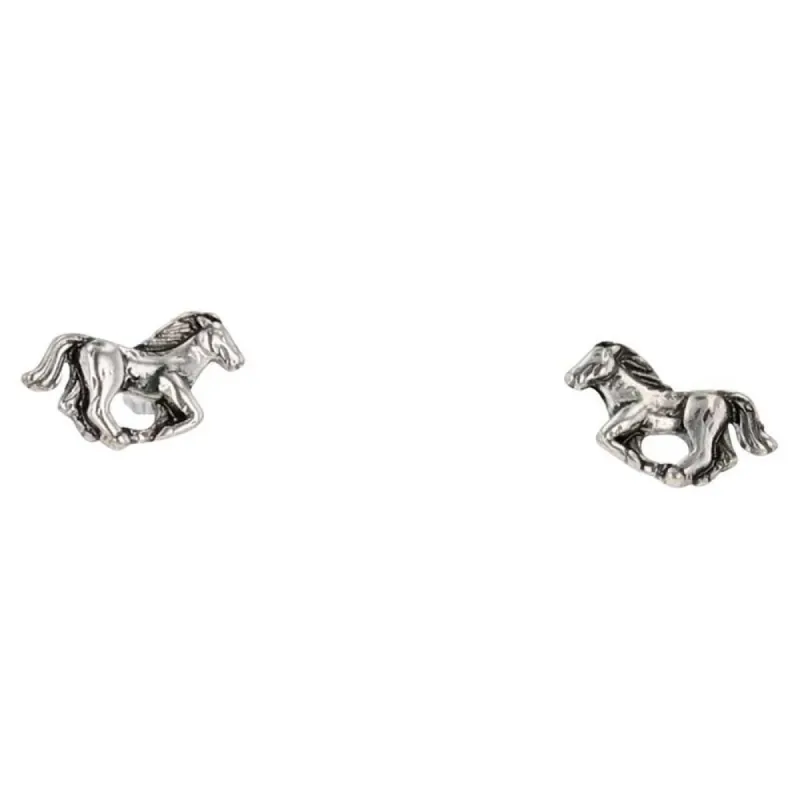 MONTANA ATTITUDES EARRINGS - RUNNING HORSES sold by Bridle Path Tack Shop