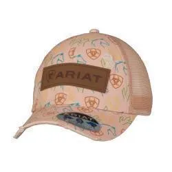 ARIAT WOMENS PONYFLO PRINTED PINK BALL CAP sold by Bridle Path Tack Shop