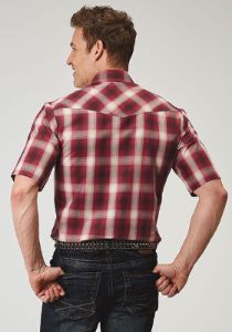 ROPER MENS SHORT SLEEVE RED PLAID SHIRT sold by Bridle Path Tack Shop