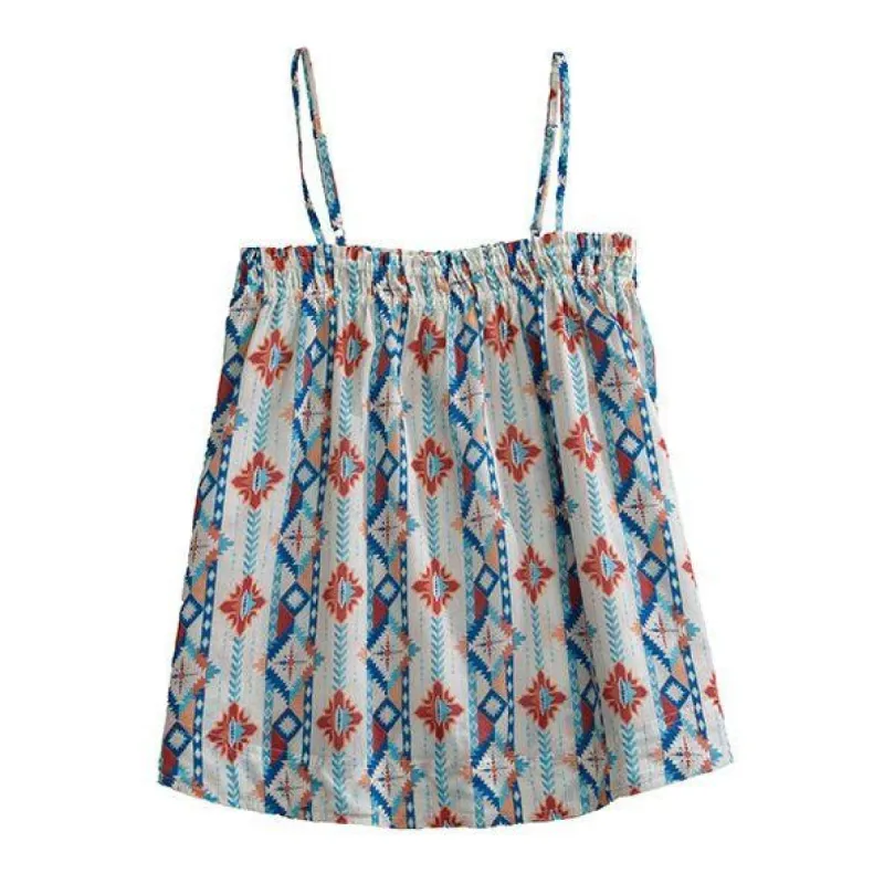 ROPER WOMENS STRAPPY TANK - AZTEC PRINT sold by Bridle Path Tack Shop