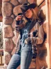 WRANGLER WOMENS RETRO DESERT CARDIGAN IN CHOCOLATE sold by Bridle Path Tack Shop