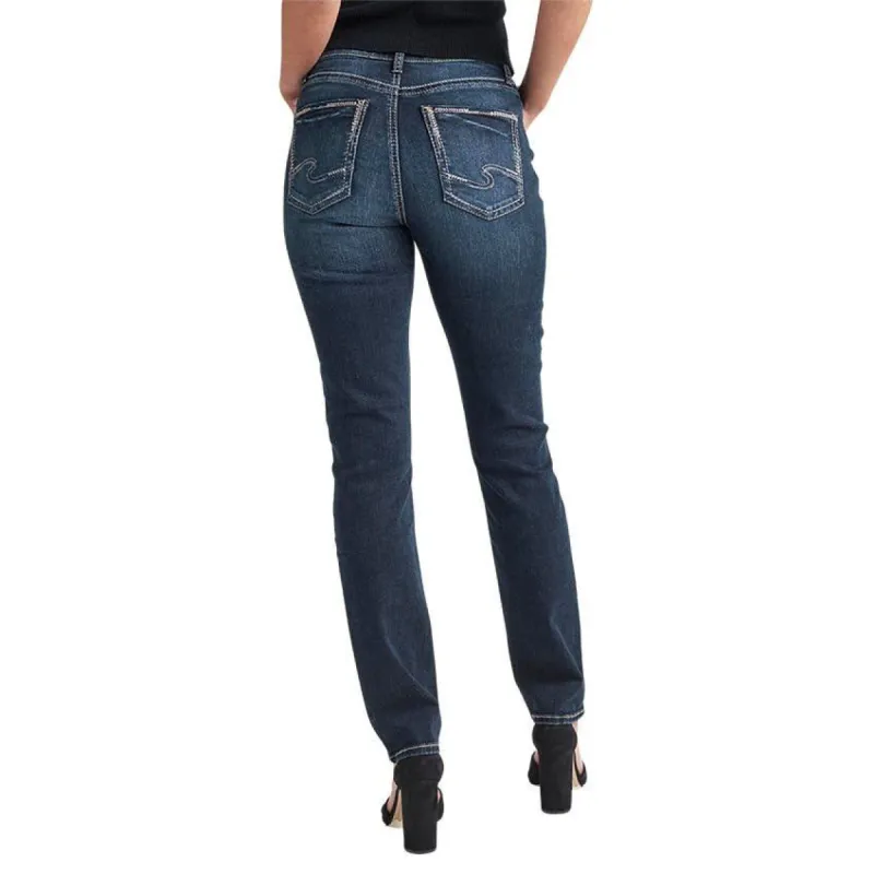 CLEARANCE SILVER WOMENS AVERY HIGH RISE STRAIGHT JEAN sold by Bridle Path Tack Shop