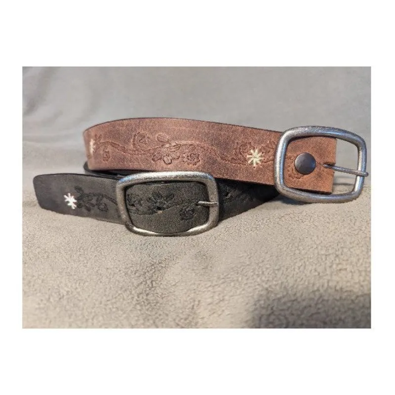 LADIES FLORAL LEATHER BELT sold by Bridle Path Tack Shop