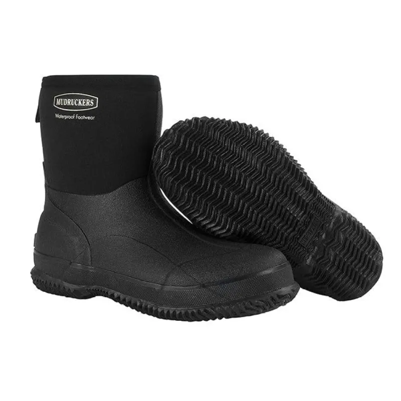 MUDRUCKERS WATERPROOF MID BOOT - MENS BLACK Clearance sold by Bridle Path Tack Shop