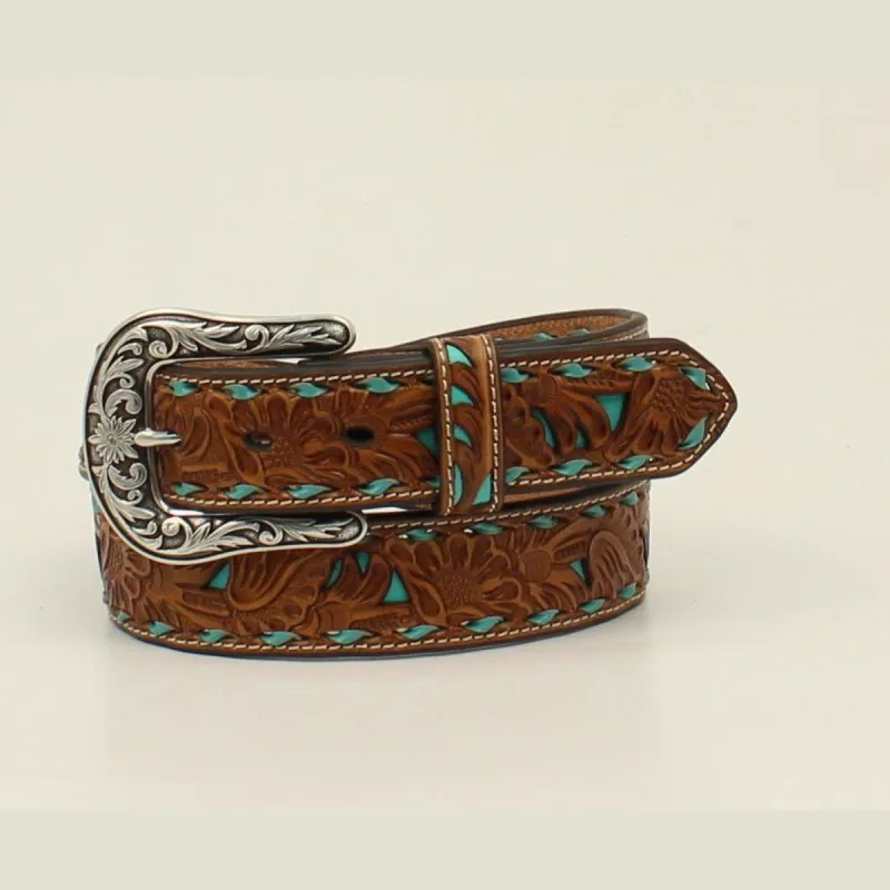 NOCONA WOMENS PIERCED LEATHER BELT sold by Bridle Path Tack Shop