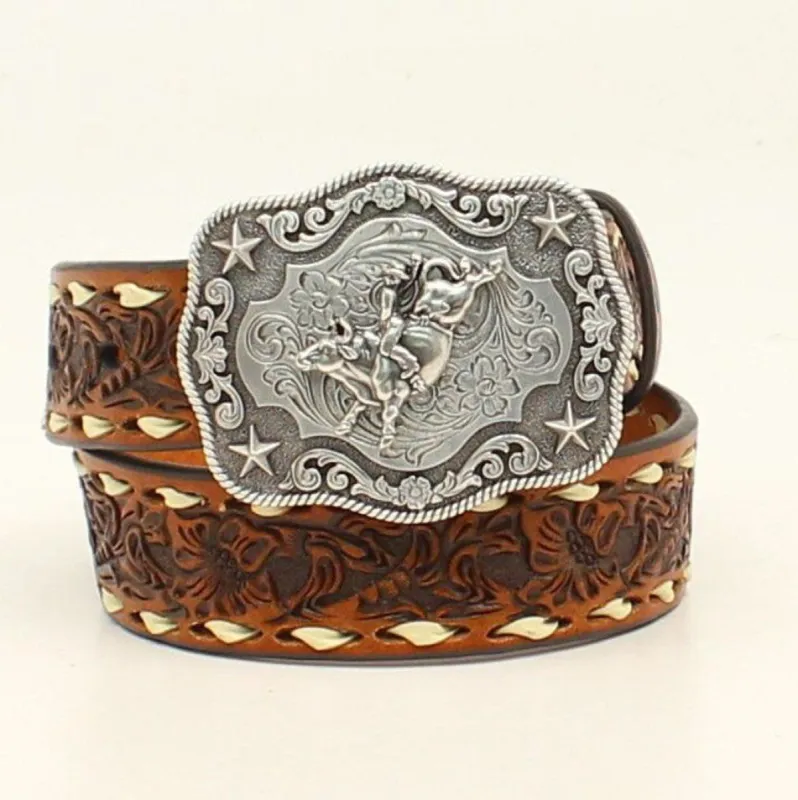 NOCONA BOYS WESTERN BULL RIDER BELT - BROWN sold by Bridle Path Tack Shop