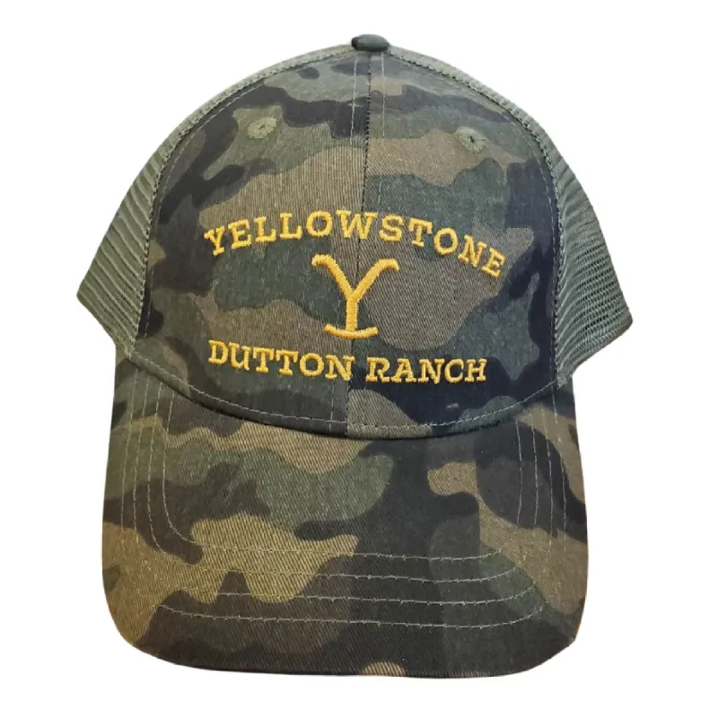 YELLOWSTONE BALL CAP - CAMO DUTTON RANCH sold by Bridle Path Tack Shop