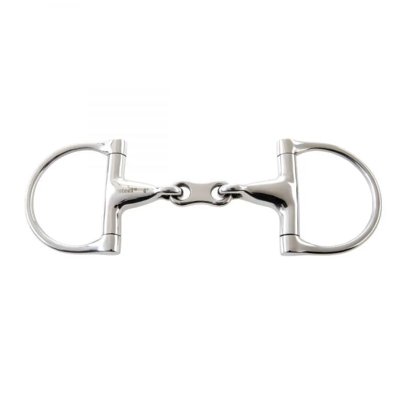 KORSTEEL STAINLESS STEEL FRENCH LINK DEE RING SNAFFLE BIT- 5.5" made by Bridle Path Tack Shop