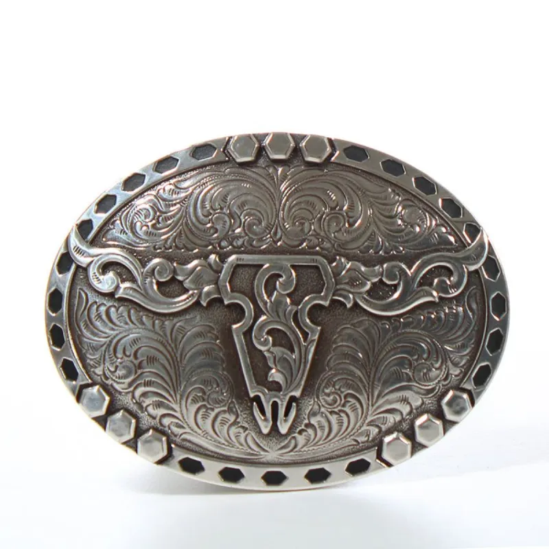 NOCONA FLORAL SKULL BUCKLE sold by Bridle Path Tack Shop